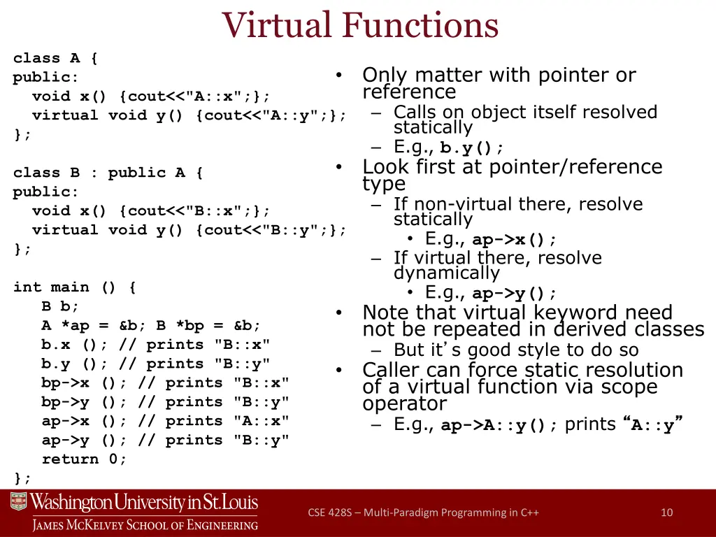 virtual functions