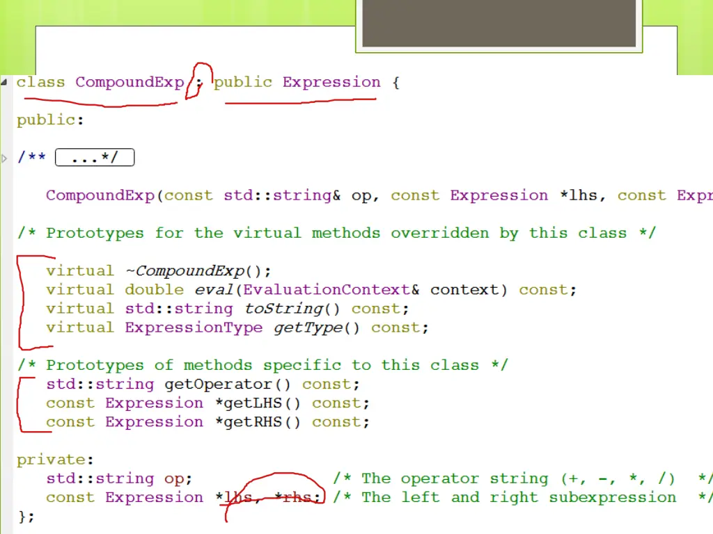 c and the virtual keyword