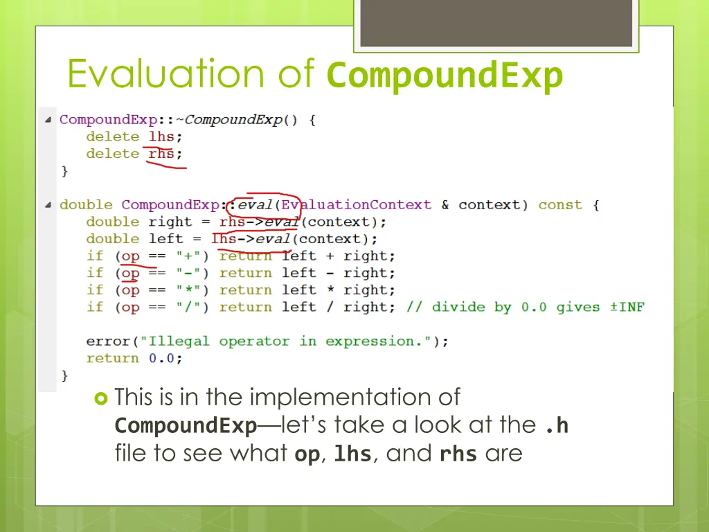 evaluation of compoundexp