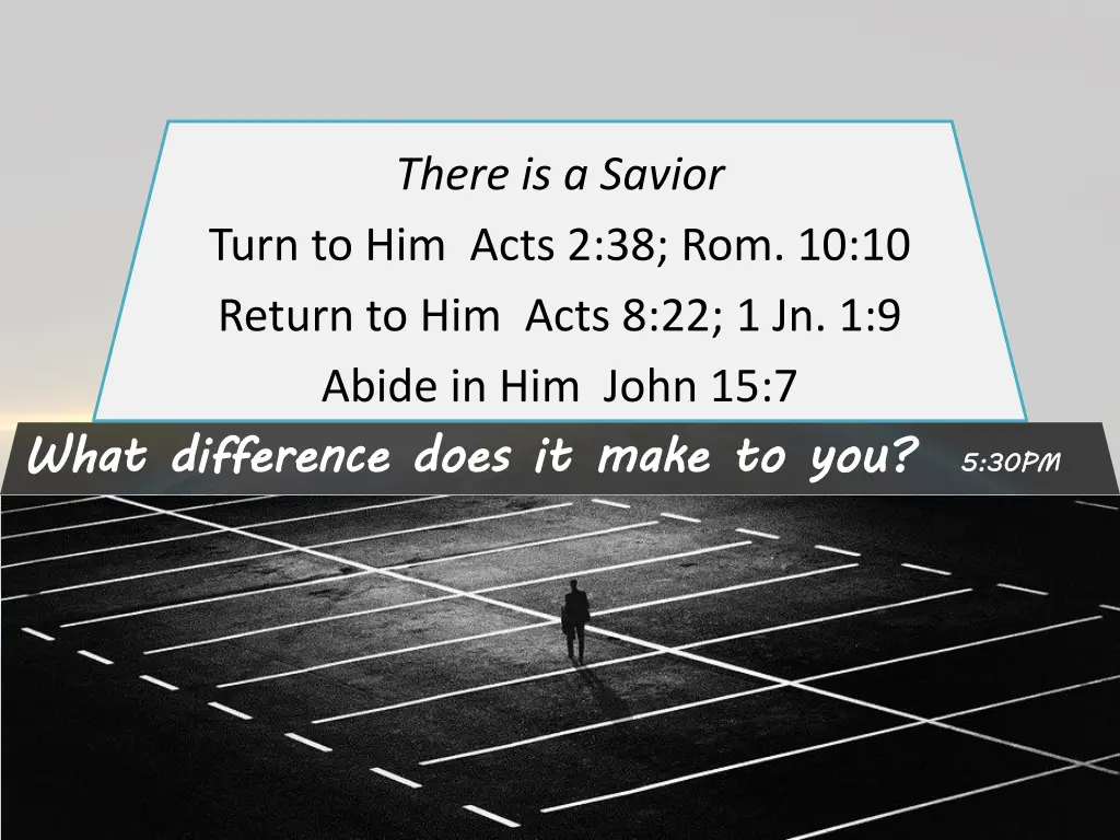 there is a savior