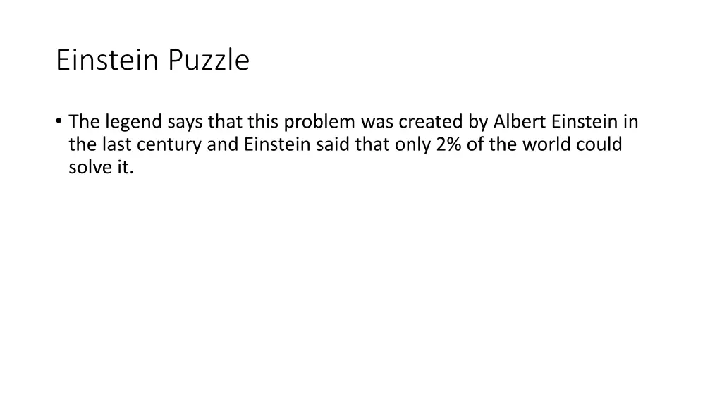 einstein puzzle