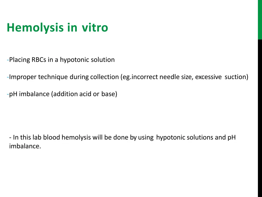 hemolysis in vitro