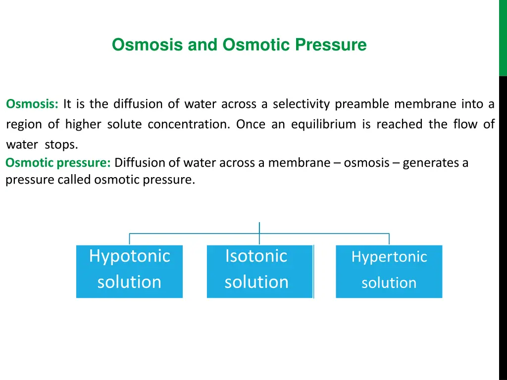 osmosis and osmotic pressure