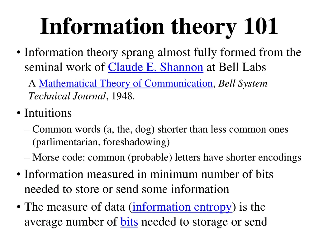 information theory 101 information theory sprang