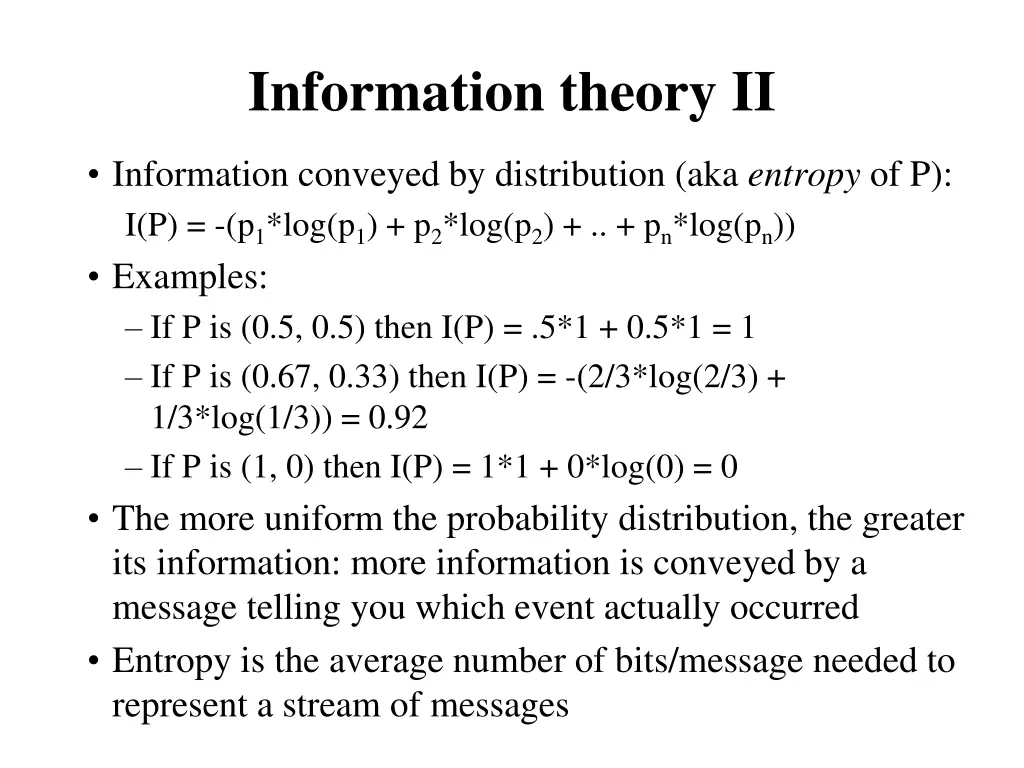 information theory ii