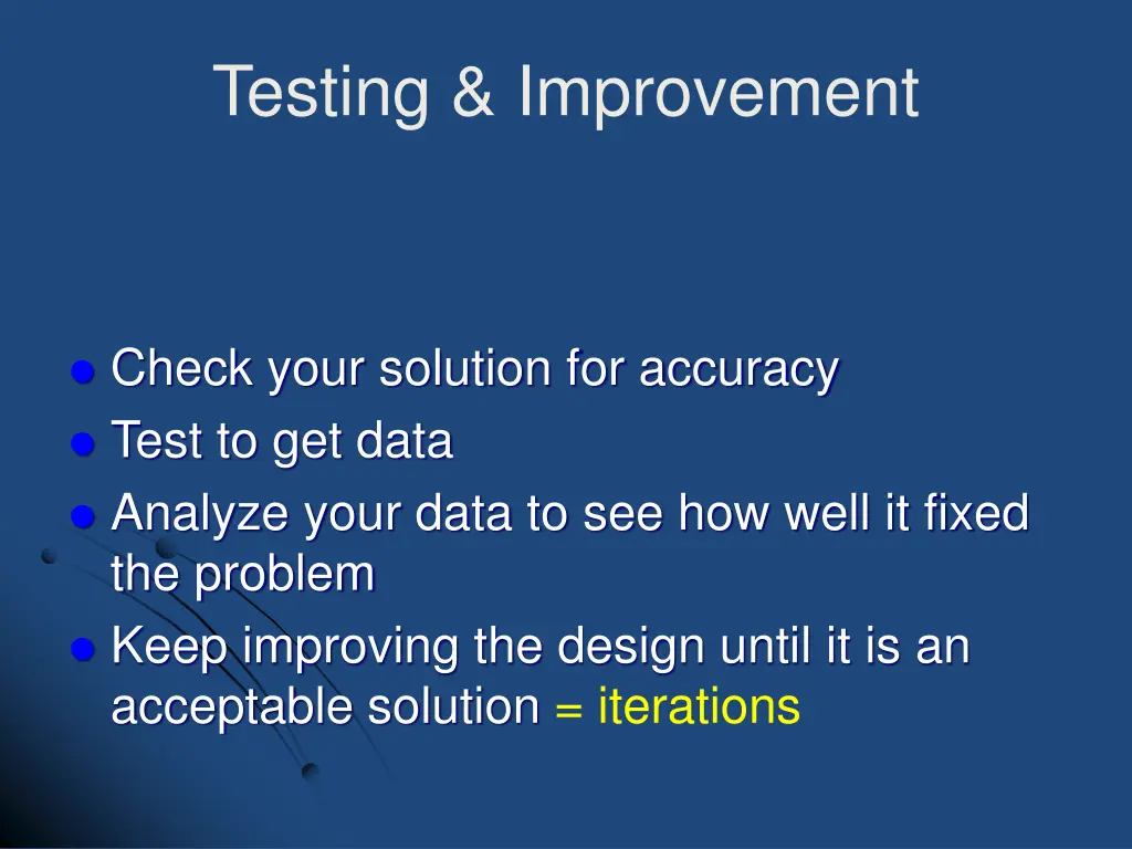 testing improvement