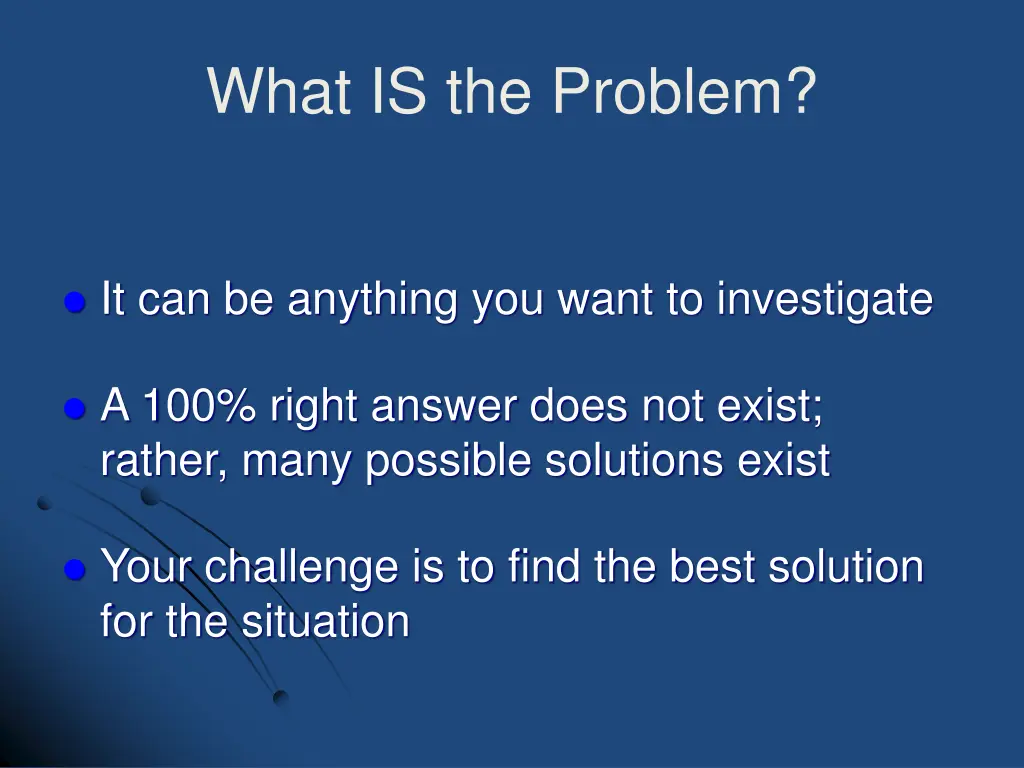 what is the problem