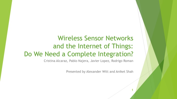 wireless sensor networks and the internet