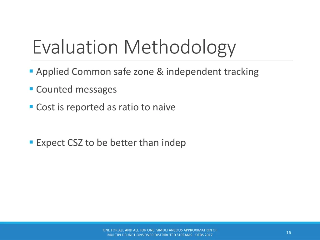evaluation methodology