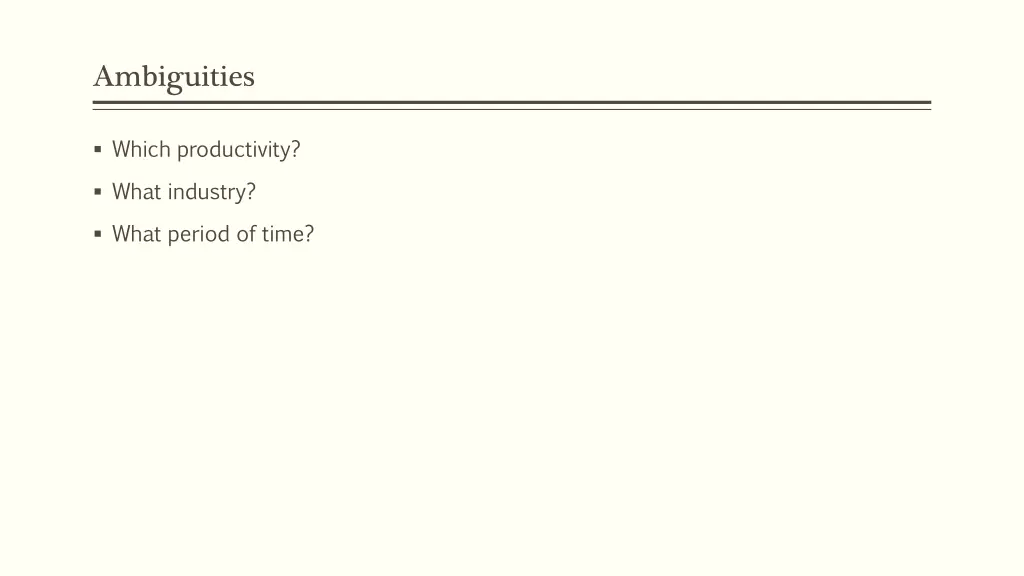 ambiguities