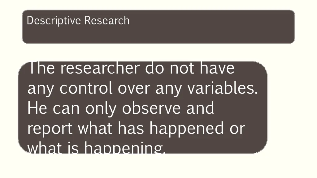 descriptive research