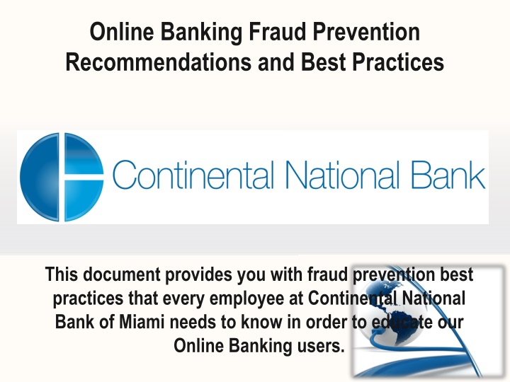 online banking fraud prevention recommendations