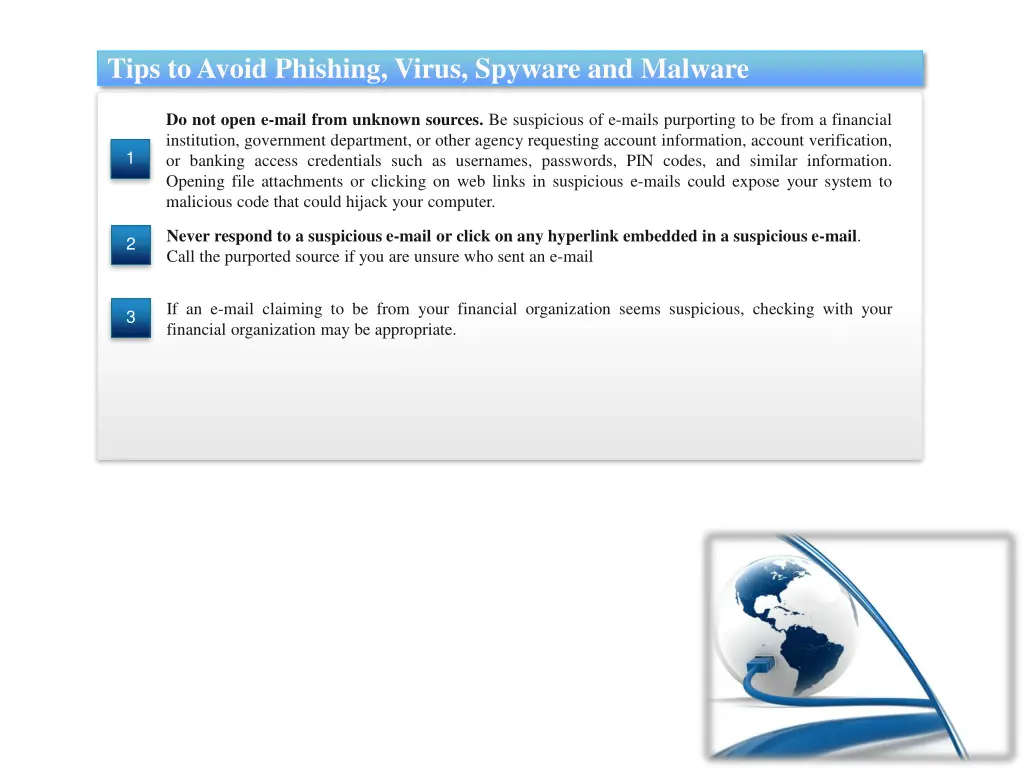 tips to avoid phishing virus spyware and malware 1