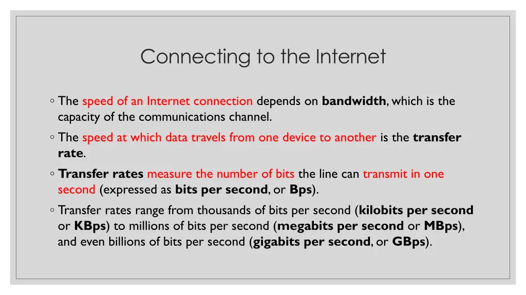 connecting to the internet 1