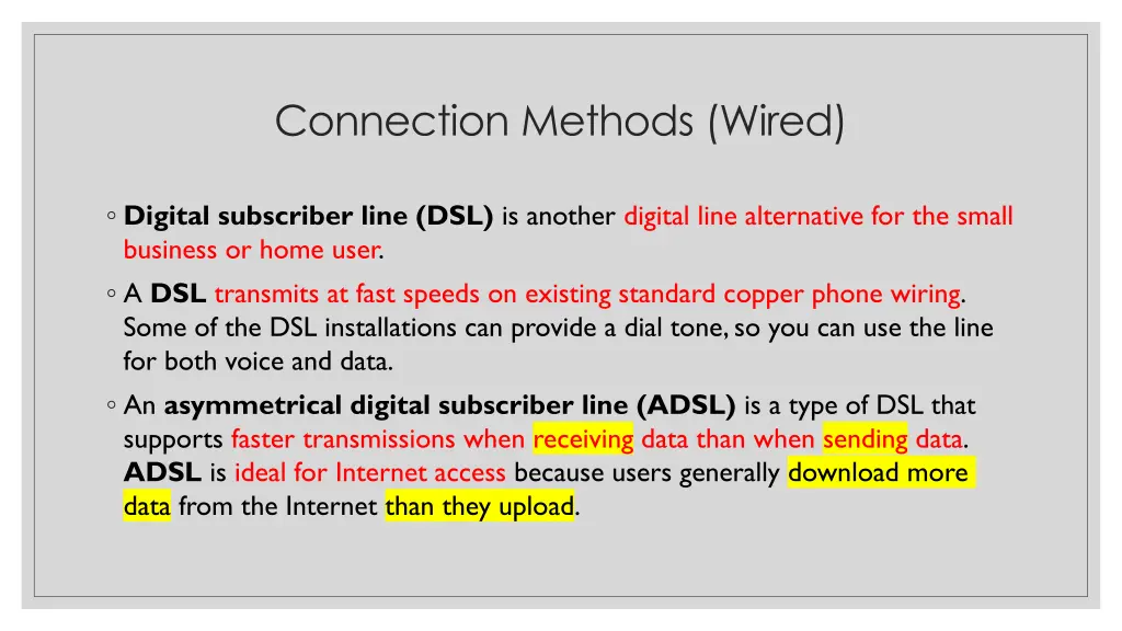 connection methods wired 3