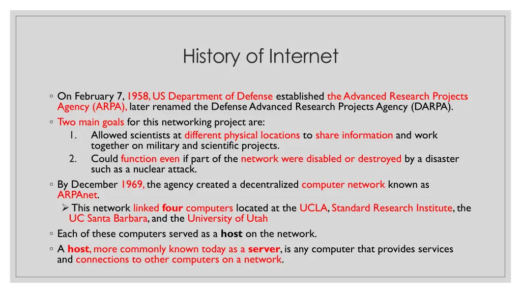 history of internet