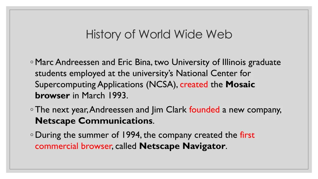 history of world wide web 1