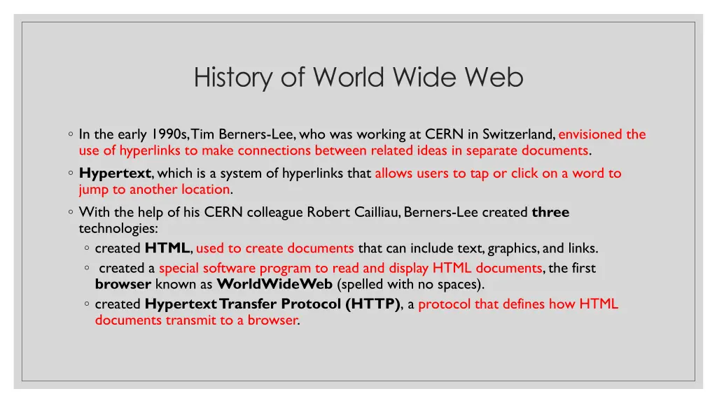 history of world wide web