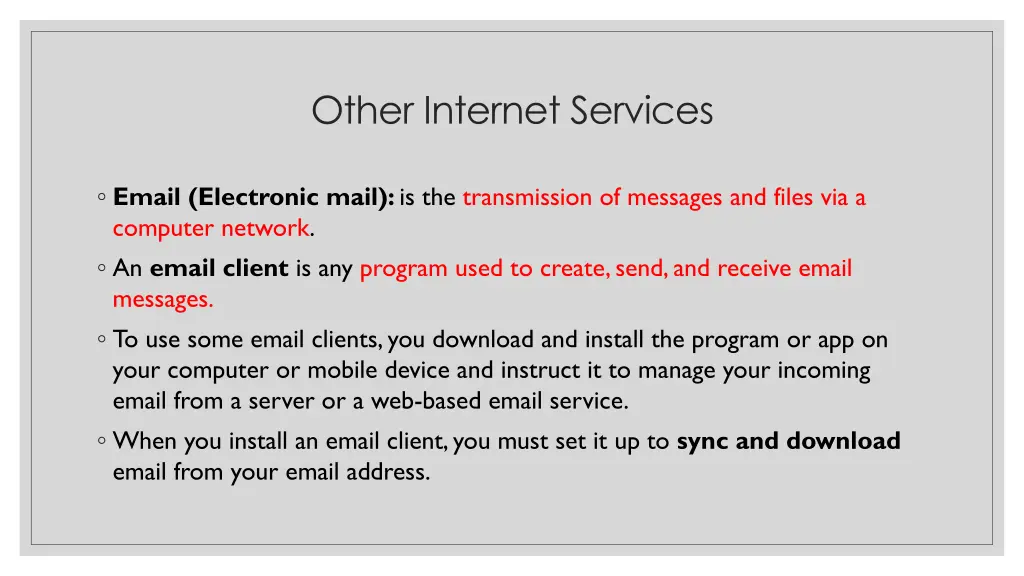 other internet services
