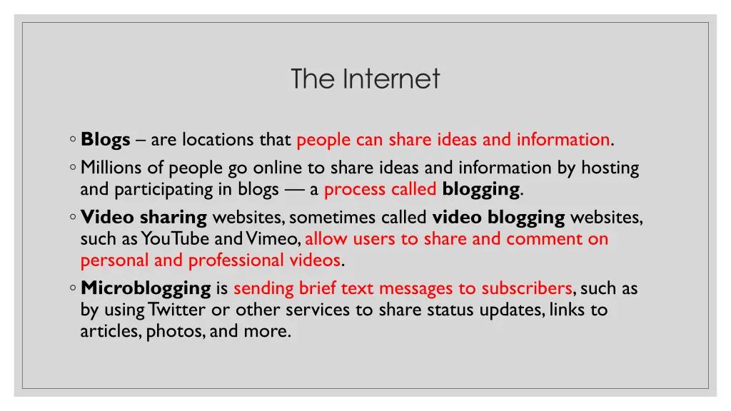 the internet