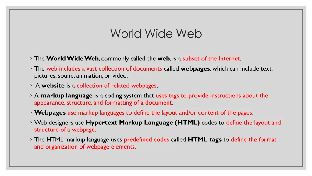 world wide web