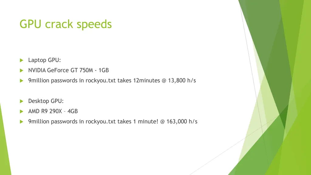 gpu crack speeds