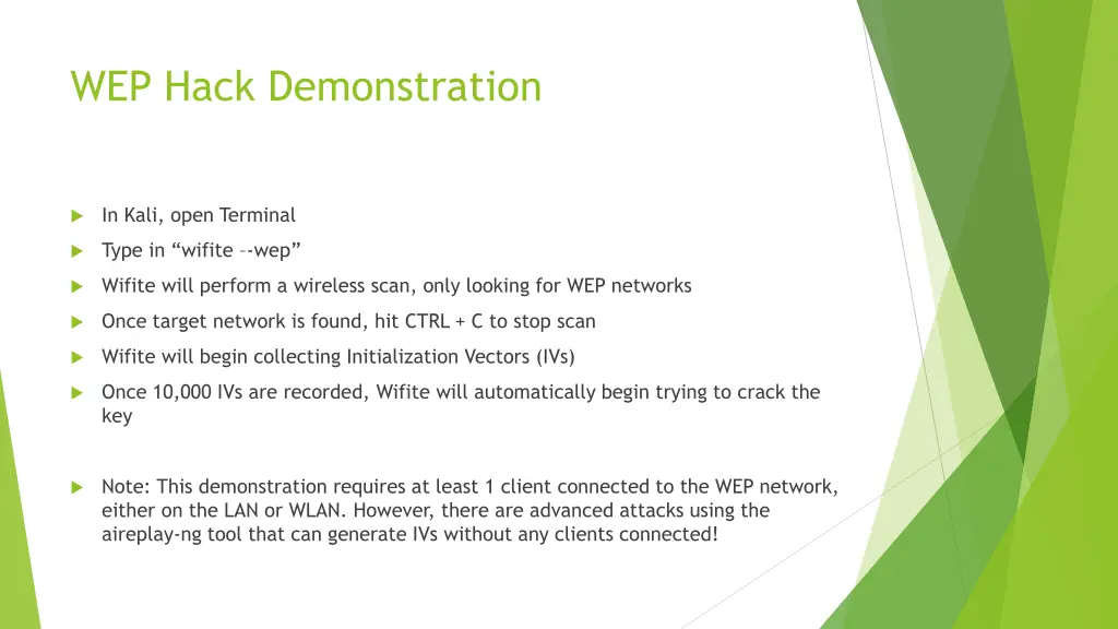 wep hack demonstration