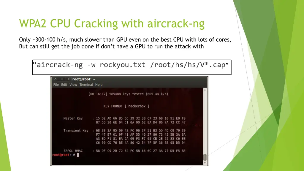 wpa2 cpu cracking with aircrack ng