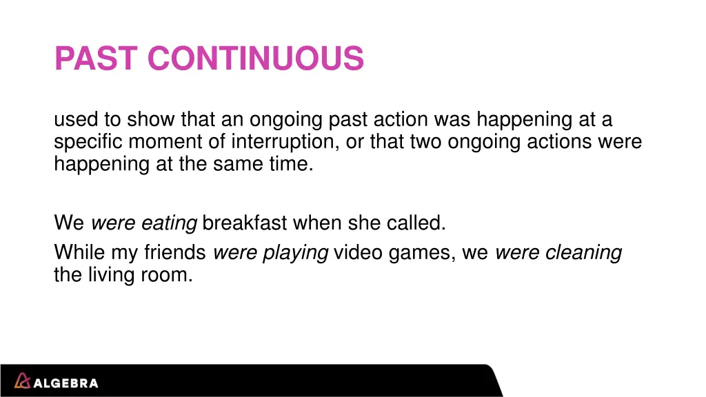 past continuous