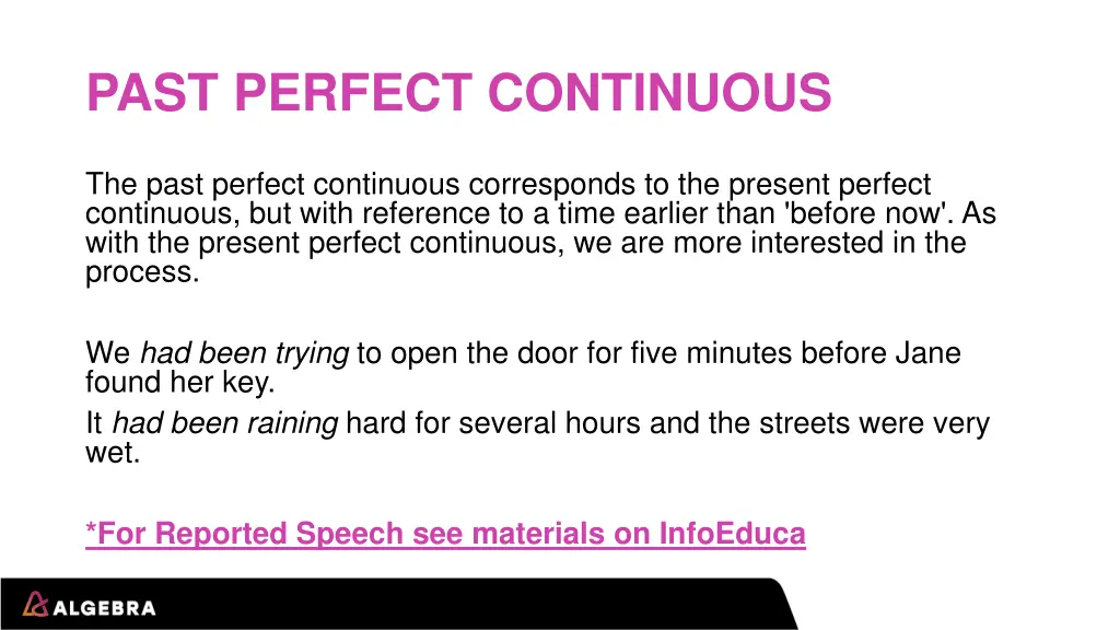past perfect continuous