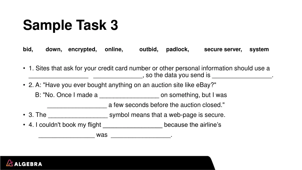 sample task 3