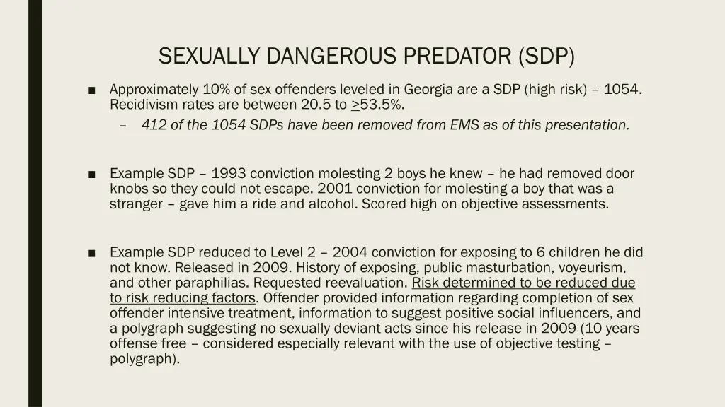 sexually dangerous predator sdp