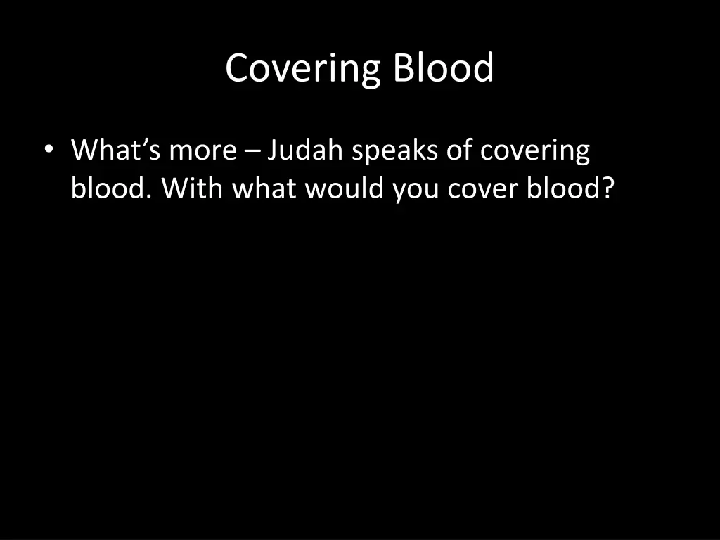 covering blood