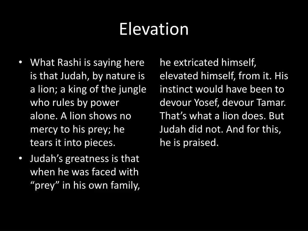 elevation