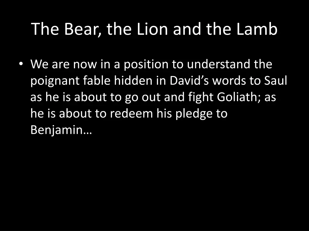 the bear the lion and the lamb