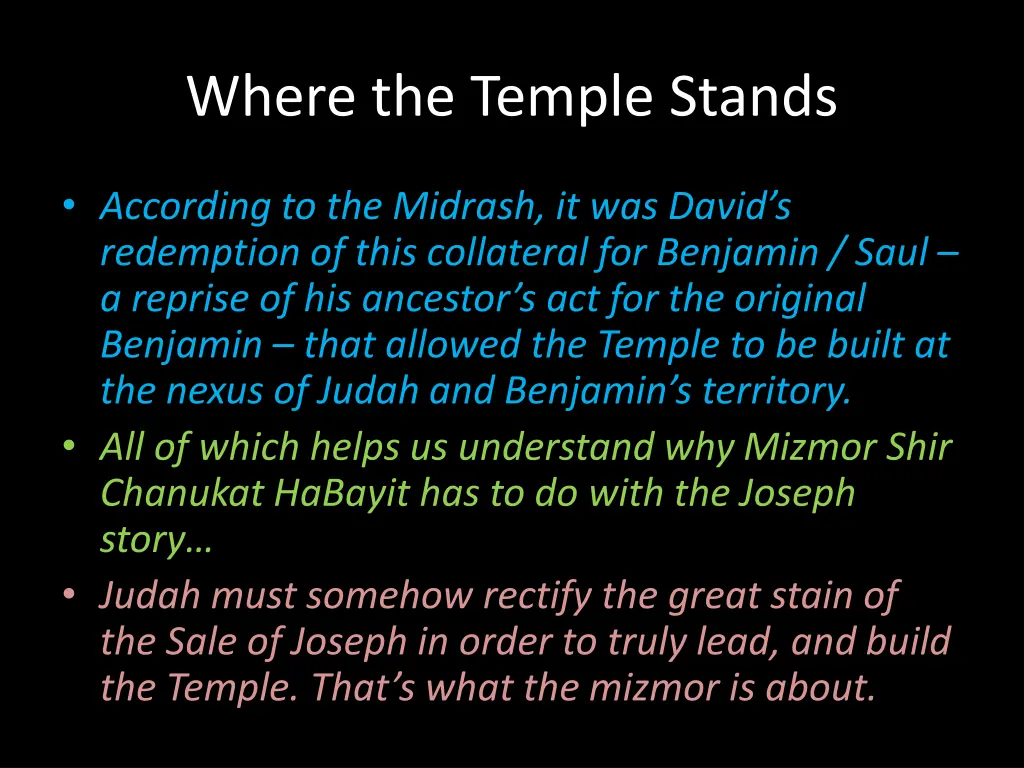 where the temple stands