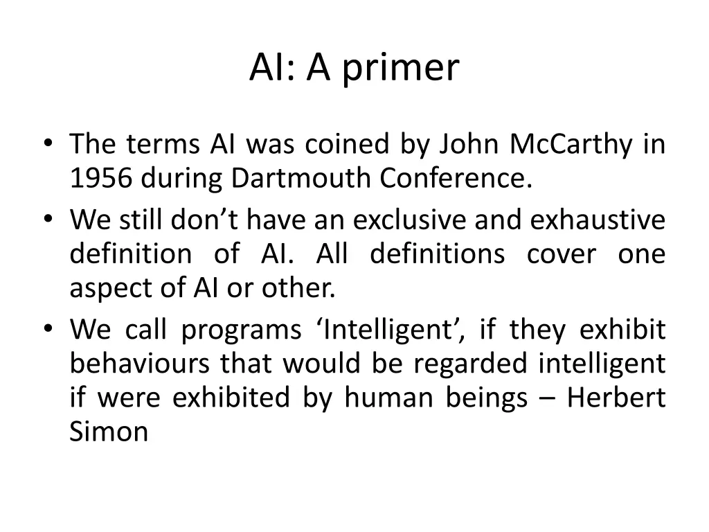 ai a primer