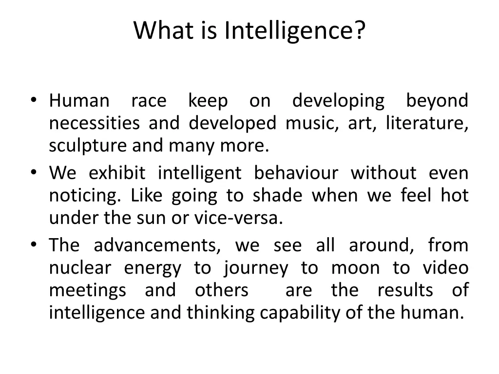 what is intelligence 1