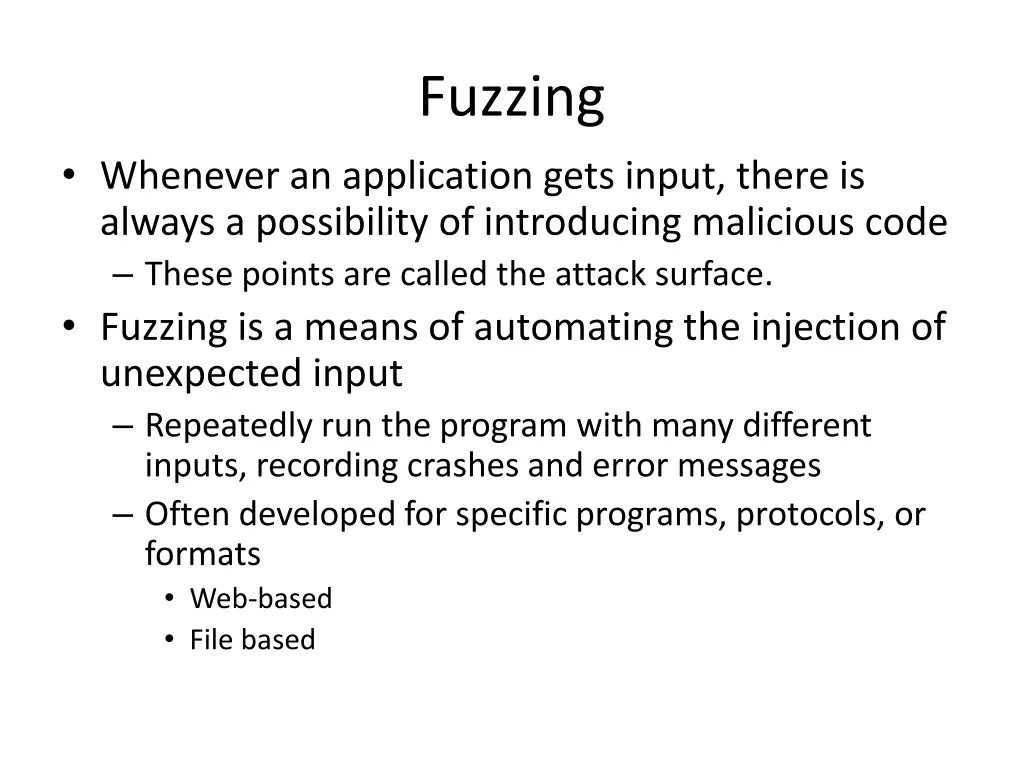 fuzzing