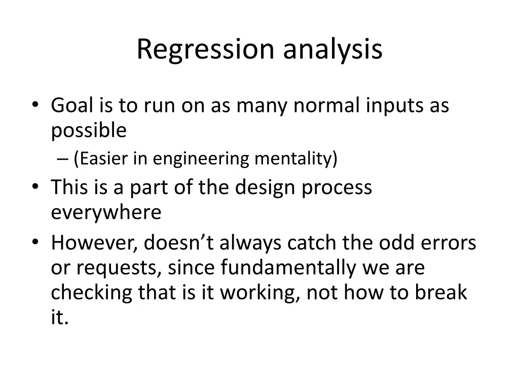 regression analysis