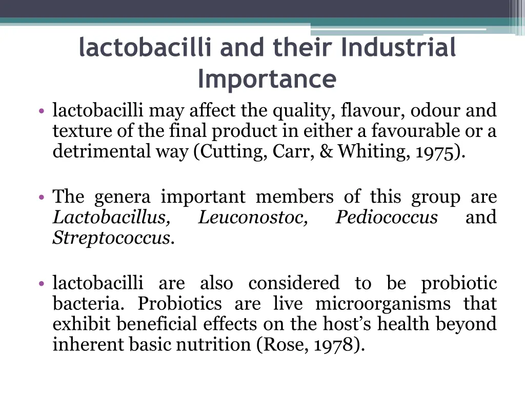 lactobacilli and their industrial importance 1
