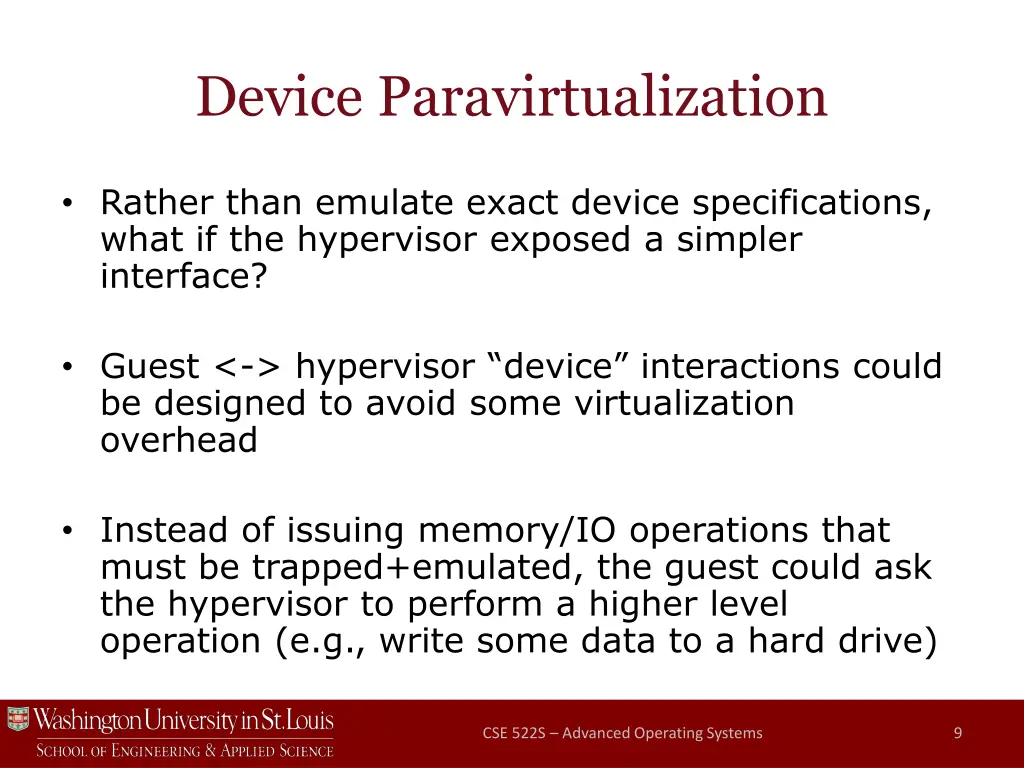 device paravirtualization