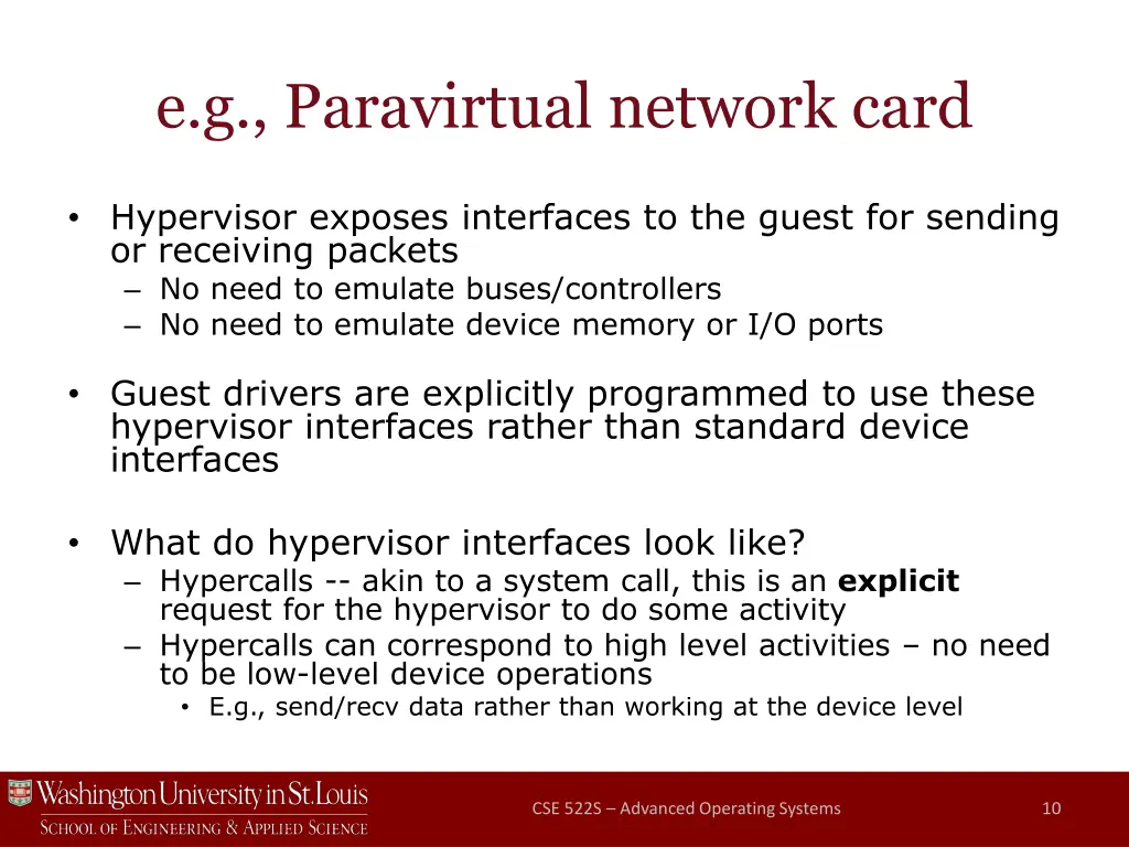e g paravirtual network card