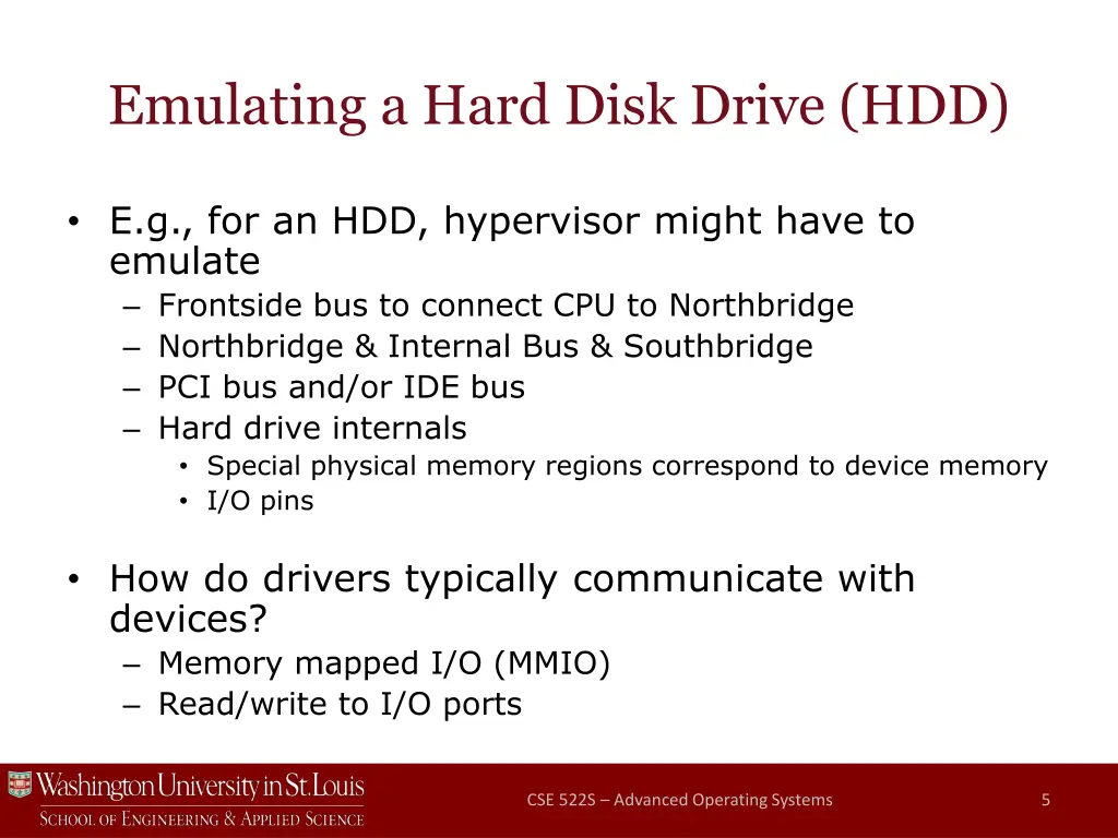 emulating a hard disk drive hdd