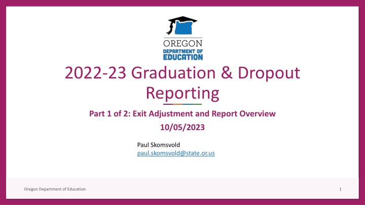2022 23 graduation dropout reporting