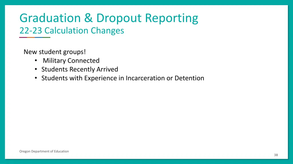 graduation dropout reporting 22 23 calculation