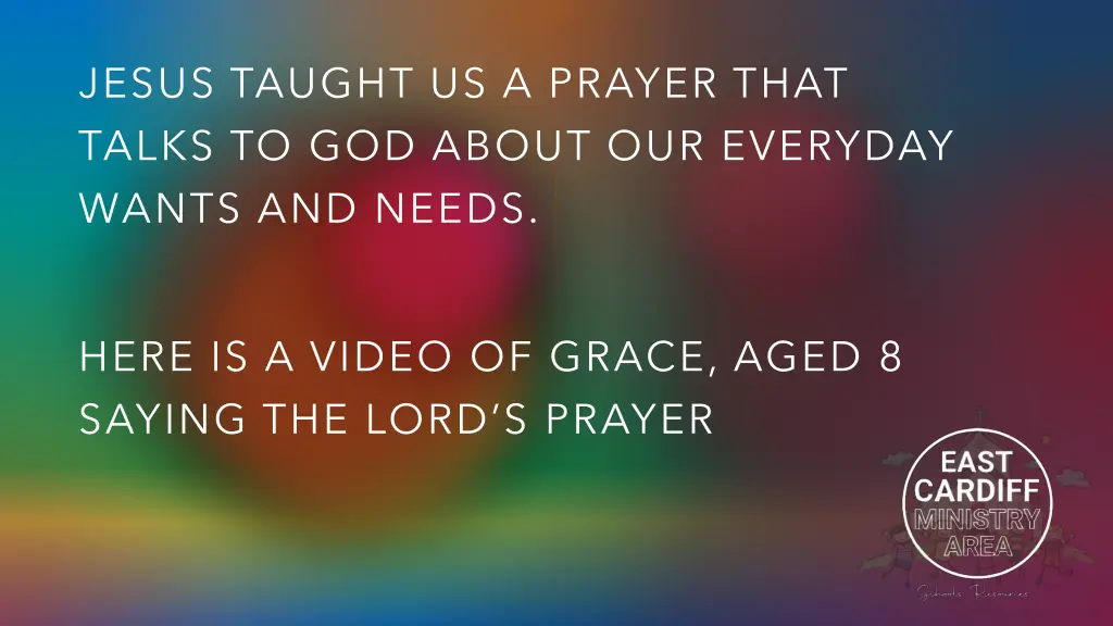 jesus taught us a prayer that talks to god about
