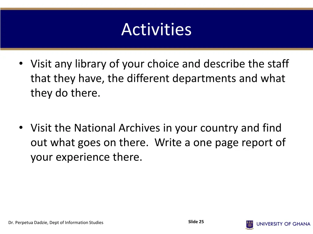 activities