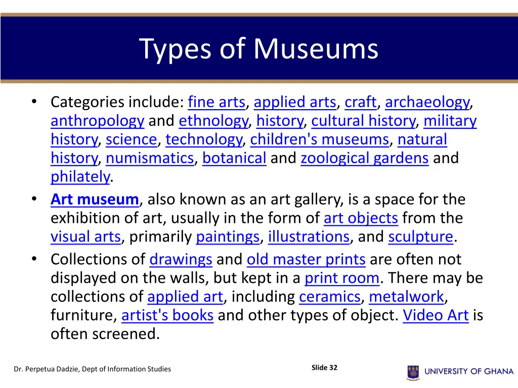 types of museums